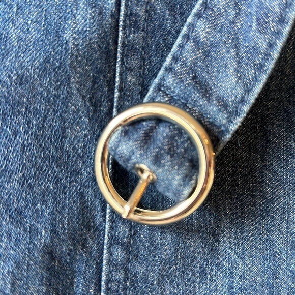 Gianni Bini Belted Denim Mini Skirt Size S - Picture 5 of 15